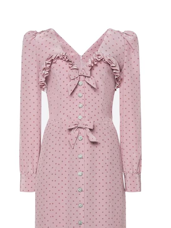 26SS 알레산드라리치 미디 원피스 FABX4314F4686 1941 MAUVE MAUVE - ALESSANDRA RICH