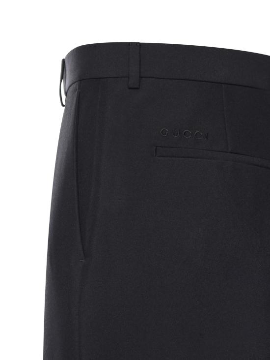 25FW 구찌 실크 트윌 수트 팬츠 850090 Z7AYA1000 Black - GUCCI
