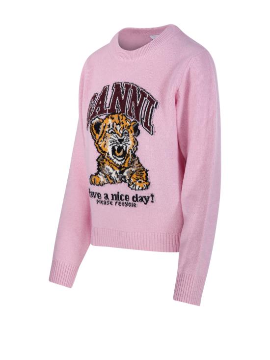 26SS 가니 그래픽 울 니트 A1070047 868 CHALK PINK DOM - GANNI