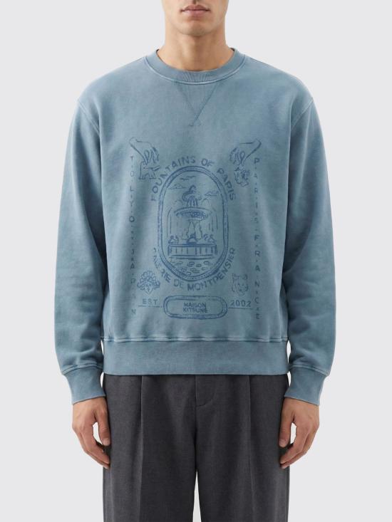 26SS 메종키츠네 긴팔 티셔츠 QM00306KM0341 0505 Blue