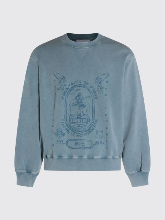 26SS 메종키츠네 긴팔 티셔츠 QM00306KM0341 0505 Blue - MAISON KITSUNE