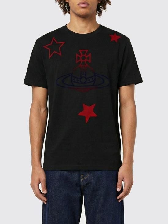 26SS 비비안웨스트우드 반팔 티셔츠 3G010056J00B9 N401 Black