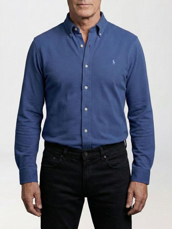 26SS 폴로 랄프로렌 긴팔 셔츠 710654408 502 Blue 1