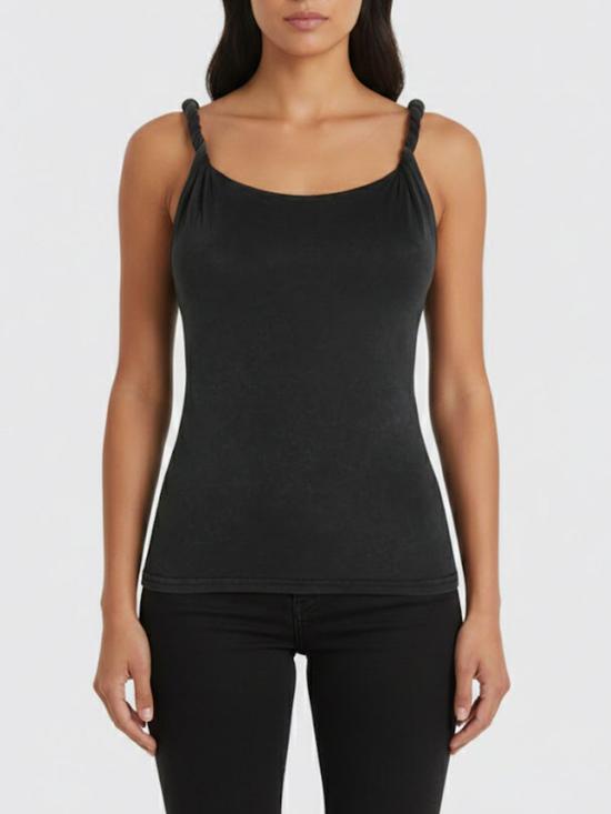 26SS 디젤 T-TWY 슬리브리스 텐셀 모달 블랜드 저지 티셔츠 A218700EPCJ 900A Black