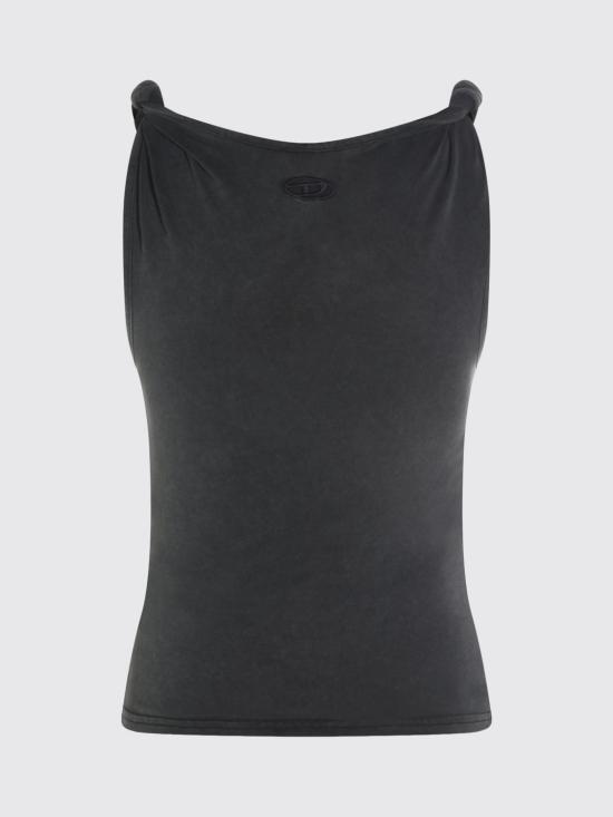 26SS 디젤 T-TWY 슬리브리스 텐셀 모달 블랜드 저지 티셔츠 A218700EPCJ 900A Black - DIESEL