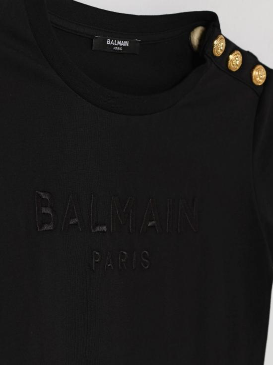26SS [키즈] 발망 티셔츠 BY8A21Z3277 930NE Black - BALMAIN