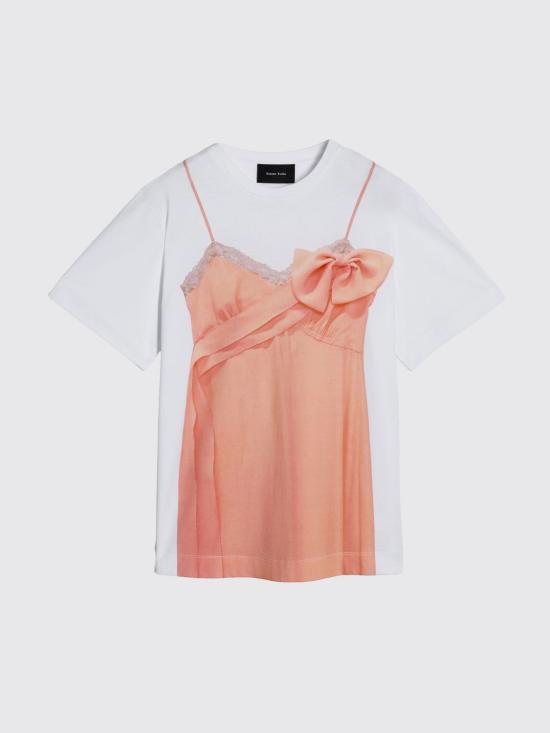 26SS 시몬로샤 반팔 티셔츠 5195P70AP70B0569 WHITECLEMENTINE Orange - SIMONE ROCHA