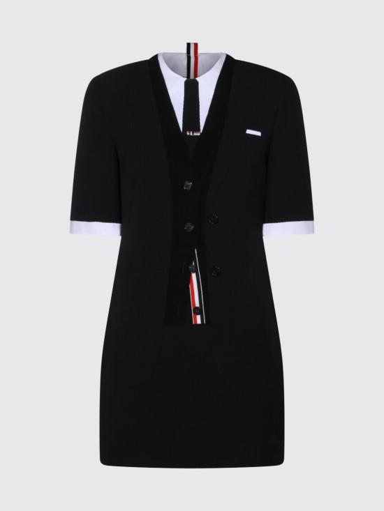 26SS 톰브라운 롱 원피스 FDSF33E06455 001 Black - THOM BROWNE