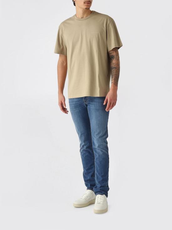 26SS 호간 반팔 티셔츠 KQMB3522360ZFV C004 Beige - HOGAN