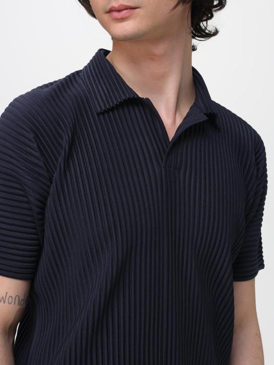 26SS 옴므 플리세 이세이 미야케 폴로 티셔츠 HP66JM530 75 Blue - HOMME PLISSE' ISSEY MIYAKE