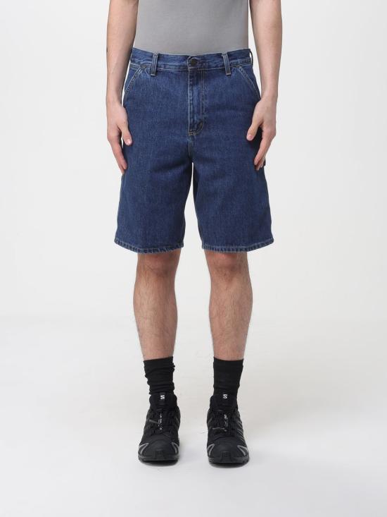 26SS 칼하트 WIP 스미스 데님 싱글 니 쇼츠 I032026 0106 Blue