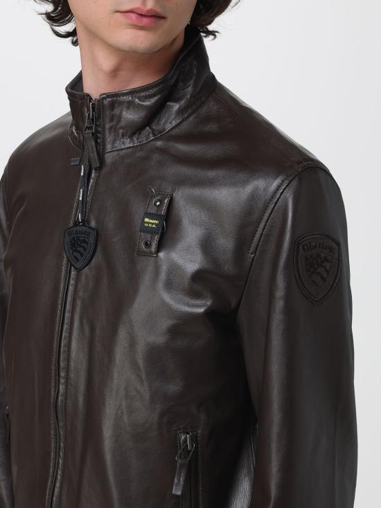 26SS 블라우어 가죽 자켓 26SBLUL02441007515 392 Coffee - BLAUER