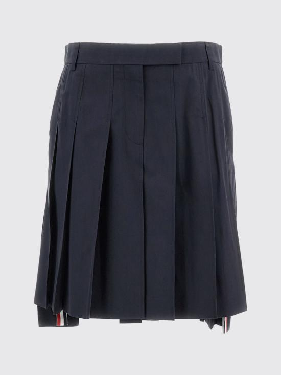 26SS 톰브라운 코튼 수트 플리츠 스커트 FGCA40UF1063 415 Blue - THOM BROWNE