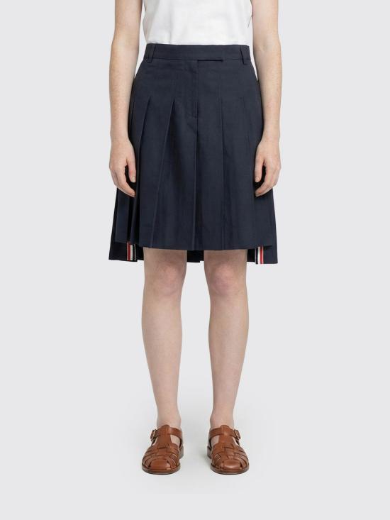 26SS 톰브라운 코튼 수트 플리츠 스커트 FGCA40UF1063 415 Blue