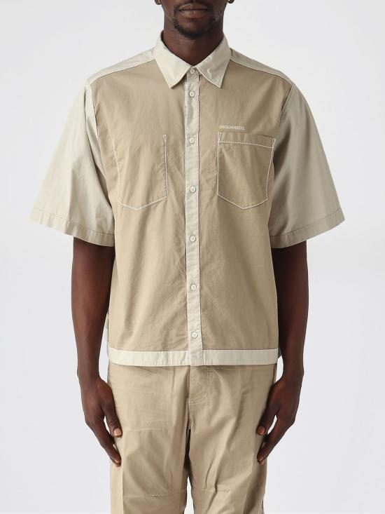 26SS 디스퀘어드2 반팔 셔츠 S74DM0971S35175 801 Cream