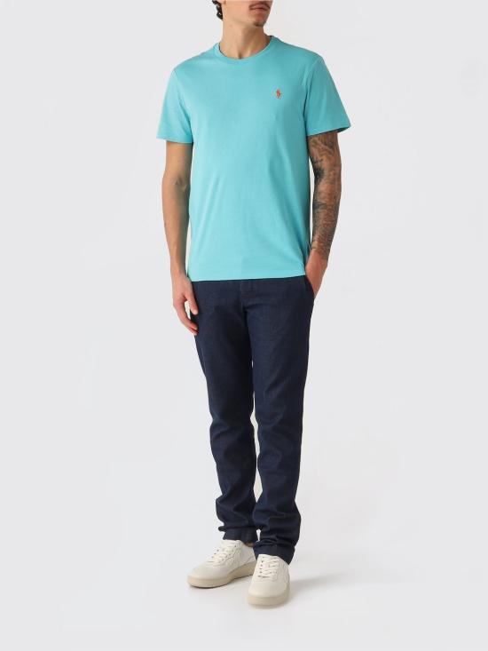 26SS 폴로 랄프로렌 포니로고 자수 반팔 티셔츠 710671438 510 Turquoise - POLO RALPH LAUREN