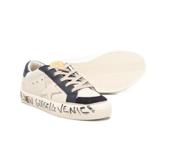 26SS [키즈] 골든구스 스니커즈 GYF00496 F008058 15865 Dirty white dark - GOLDEN GOOSE