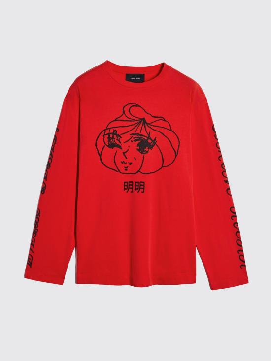 26SS 시몬로샤 반팔 티셔츠 5194P61AP61BBW0569 REDBLACK Red - SIMONE ROCHA