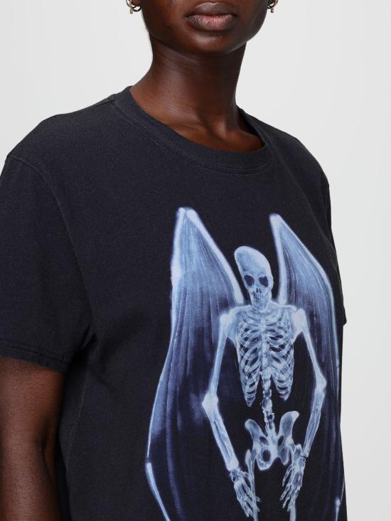 26SS 아워레가시 클래식 티셔츠 폴른 엔젤 프린트 W2266CF Black - OUR LEGACY