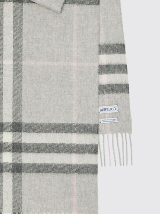 26SS 버버리 체크 캐시미어 스카프 8112637 Grey - BURBERRY