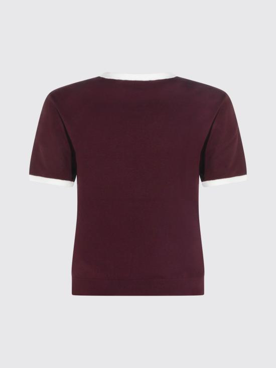 26SS 토리버치 반팔 티셔츠 179228 601 Burgundy - TORY BURCH