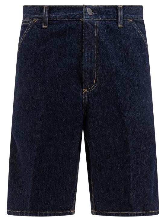 26SS 칼하트 WIP 스미스 데님 싱글 니 쇼츠 I0320260102 BLUE RINSED DOM