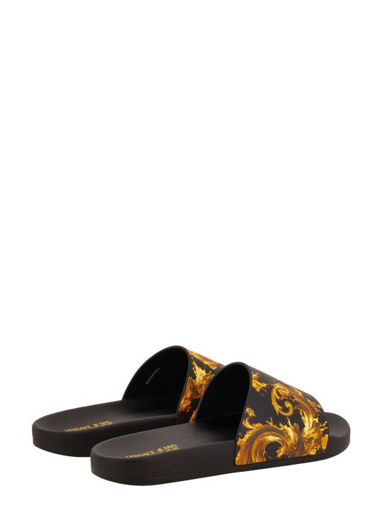 26SS 베르사체 뮬/슬리퍼 80YA3SQ4ZS365G89 BLACK GOLD DOM - VERSACE