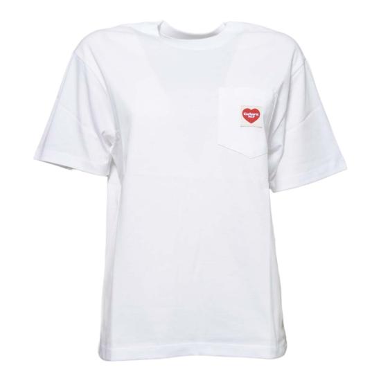 26SS 칼하트 WIP 포켓 하트 숏 슬리브 티셔츠 I032180 1WZXX Red