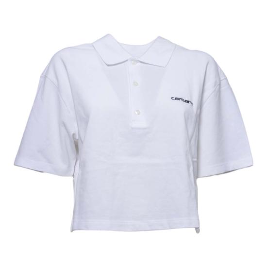 26SS 칼하트 WIP 폴로 티셔츠 I034553 00AXX White