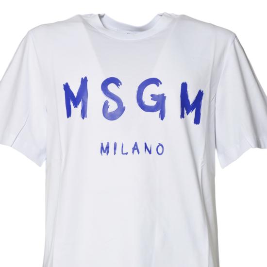 26SS 엠에스지엠 반팔 티셔츠 3440MM510237002 01C Bianco blu - MSGM