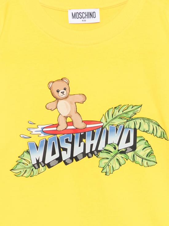 26SS [키즈] 모스키노 티셔츠 HUM05KLAA23 50577 Yellow - MOSCHINO