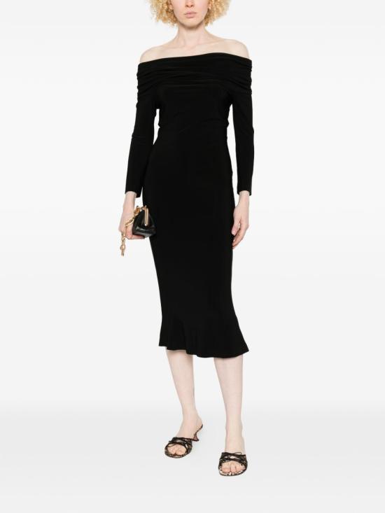 26SS 노마카말리 롱 원피스 KK1263PLT65 001 Black - NORMA KAMALI