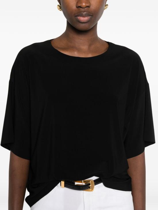 26SS 노마카말리 반팔 티셔츠 KK4256PLT05 001 Black - NORMA KAMALI