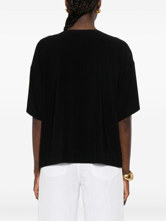 26SS 노마카말리 반팔 티셔츠 KK4256PLT05 001 Black - NORMA KAMALI