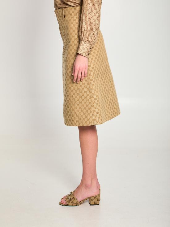 26SS 구찌 미디 스커트 864256 BEIGE - GUCCI