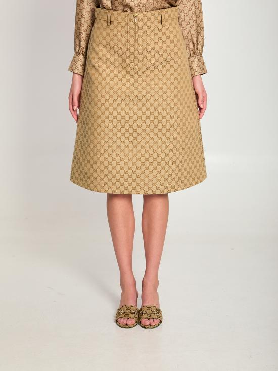 26SS 구찌 미디 스커트 864256 BEIGE