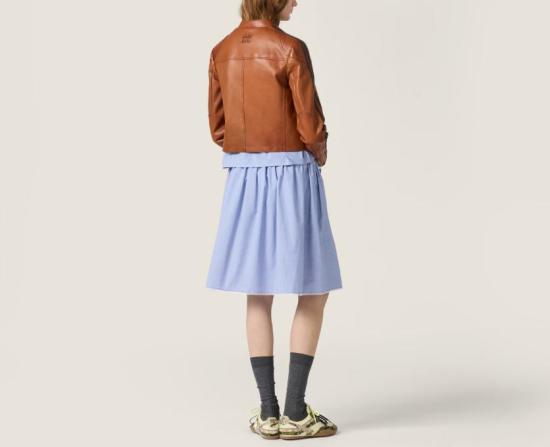 26SS 미우미우 가죽 자켓 MPW008SOOO19BX F0134 BRANDY - MIU MIU