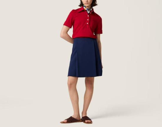 26SS 미우미우 테크니컬 저지 스커트 MG2679SOOO14OA F0216 - MIU MIU