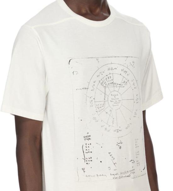 26SS 릭 오웬스 반팔 티셔츠 RR01F2232JAEP13 1109 MILK BLACK - RICK OWENS