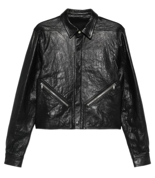 26SS 릭 오웬스 가죽 자켓 RU01F2742LBE 09 BLACK - RICK OWENS