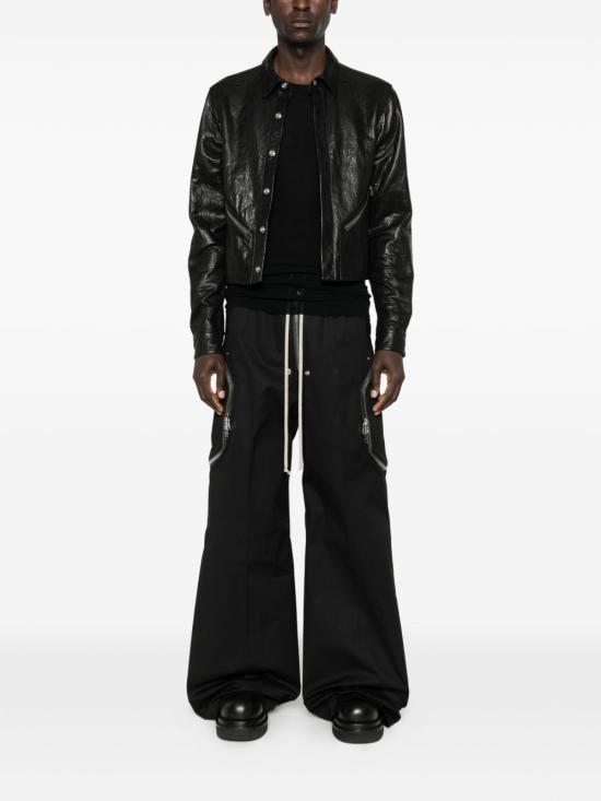 26FW 릭 오웬스 가죽 자켓 RU01F2742LBE 09 BLACK - RICK OWENS