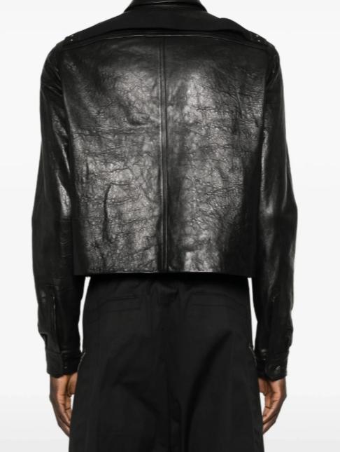 26SS 릭 오웬스 가죽 자켓 RU01F2742LBE 09 BLACK - RICK OWENS