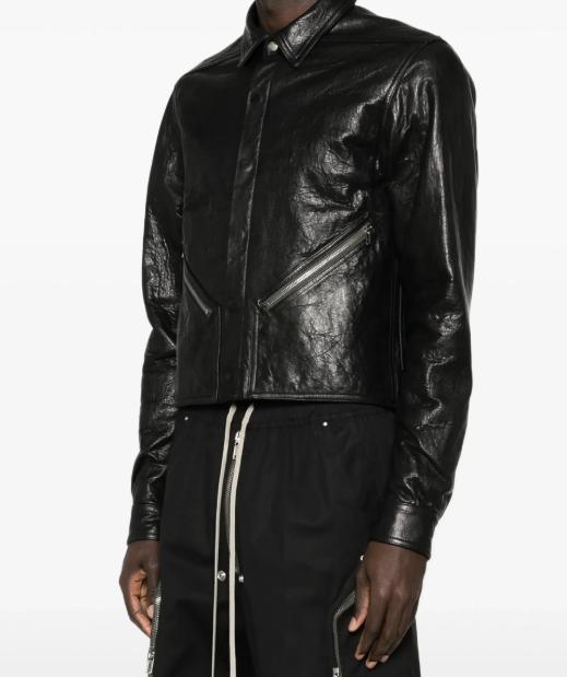 26SS 릭 오웬스 가죽 자켓 RU01F2742LBE 09 BLACK