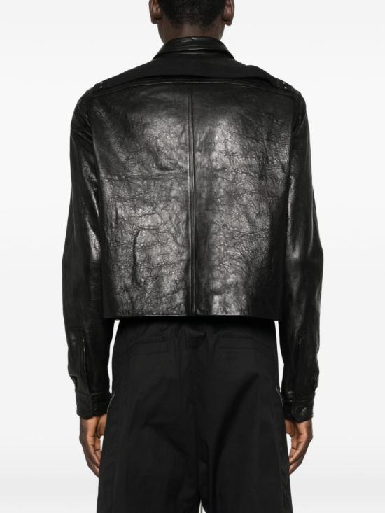 26FW 릭 오웬스 가죽 자켓 RU01F2742LBE 09 BLACK - RICK OWENS