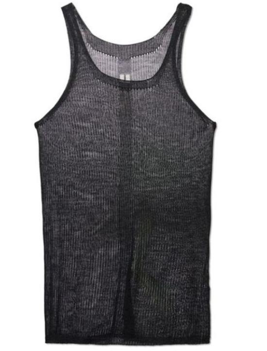 26SS 릭 오웬스 민소매 티셔츠 RR01F2636RIBWSL 09 BLACK