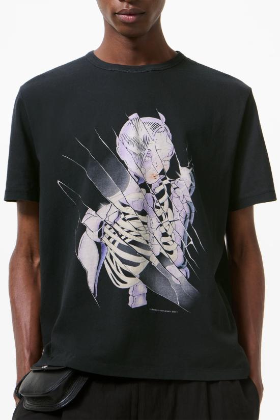 26SS 아워레가시 뉴 박스 티셔츠 사이버네틱 엔젤 프린트 M2266N C Cybernetic angel - OUR LEGACY