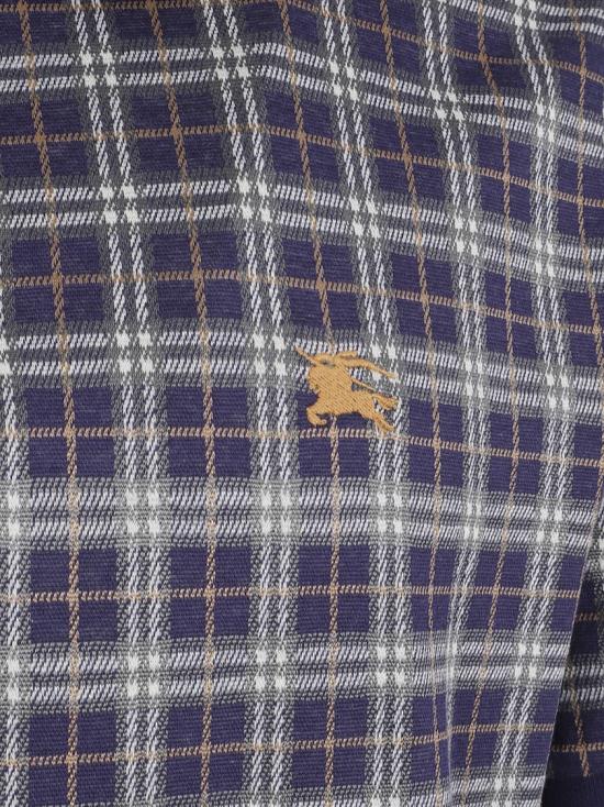 26SS 버버리 체크 코튼 블렌드 폴로 셔츠 8119562 C4060 Grey - BURBERRY