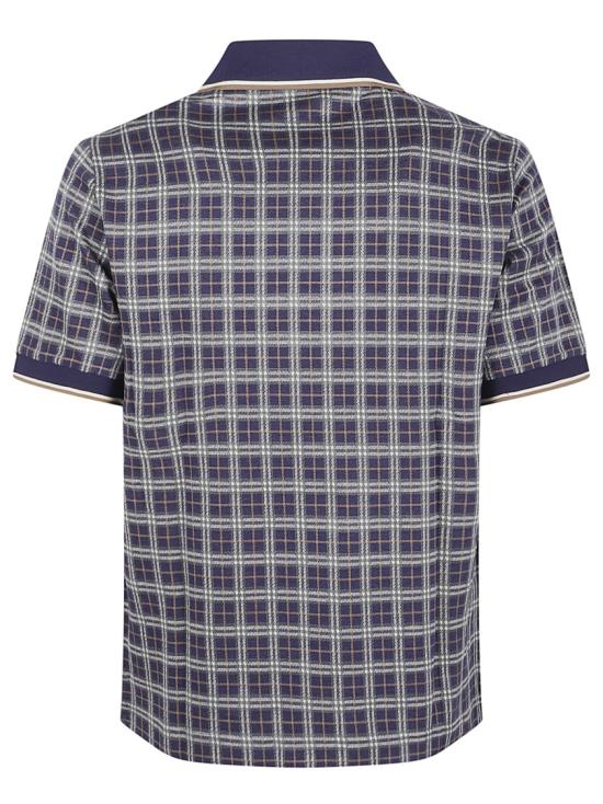 26SS 버버리 체크 코튼 블렌드 폴로 셔츠 8119562 C4060 Grey - BURBERRY