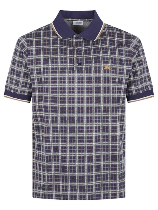26SS 버버리 체크 코튼 블렌드 폴로 셔츠 8119562 C4060 Grey