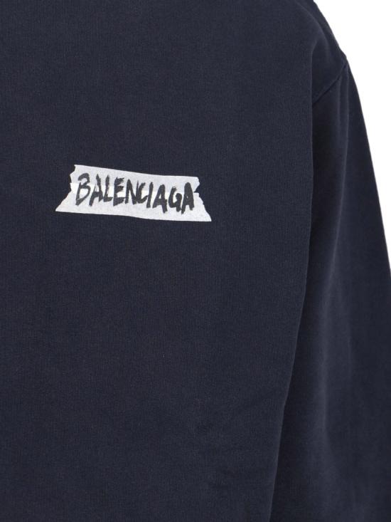 26SS 발렌시아가 긴팔 티셔츠 850438 TTVL71041 Black - BALENCIAGA